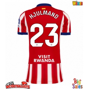 Atletico Madrid Morten Hjulmand #23 Replica Home Stadium Shirt for Women 2026-27 Short Sleeve
